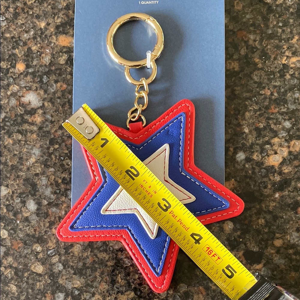 Universal Thread Red White Blue Star Keychain Cha… - image 2